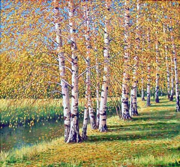 Картина Золотая Березовая роща
