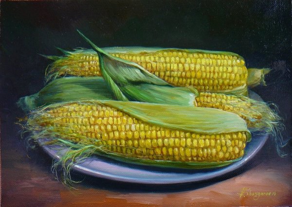 Владислав Шурганов натюрморт с кукурузой