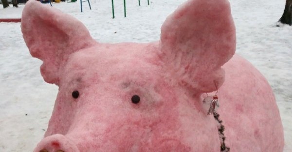 Фигура Снежная свинья