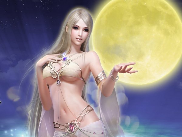 Девушка Луна фэнтези