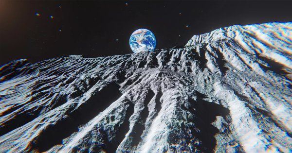 Поверхность Луны 3д