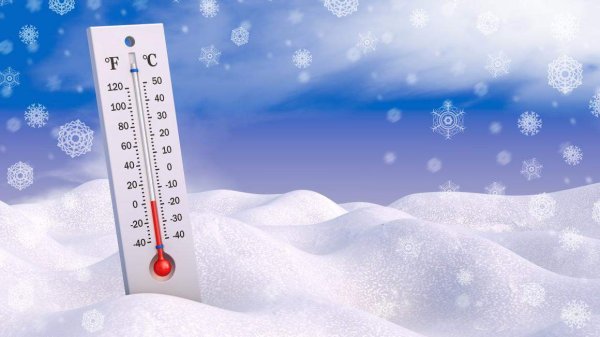 Снежинка с термометром