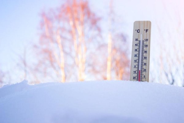 Градусник в снегу