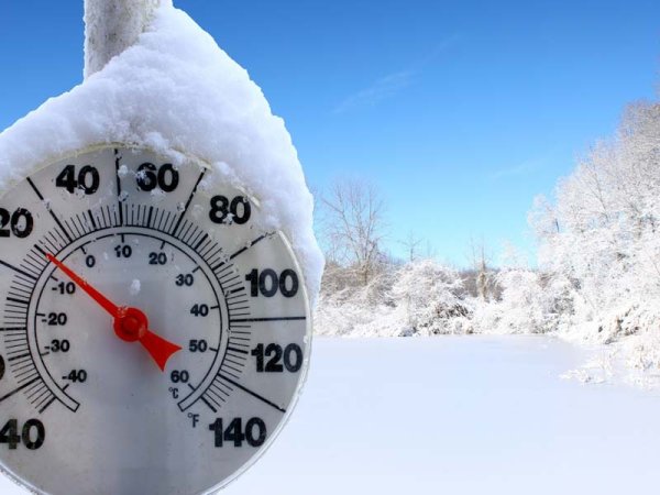 Термометр в снегу