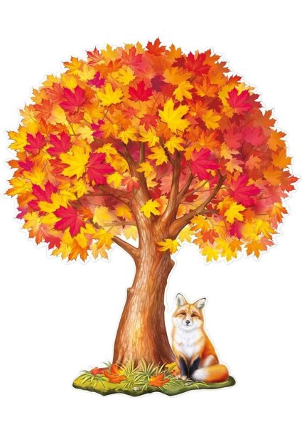 Плакат вырубной "клен осенний"