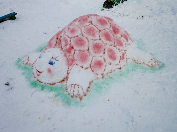 Черепаха из снега
