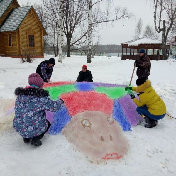 Краска для снежных фигур