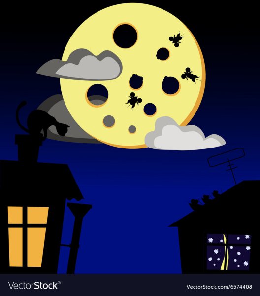 Сырная Луна вектор