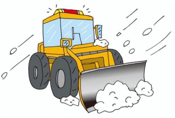 Снегоуборочная машина рисунок