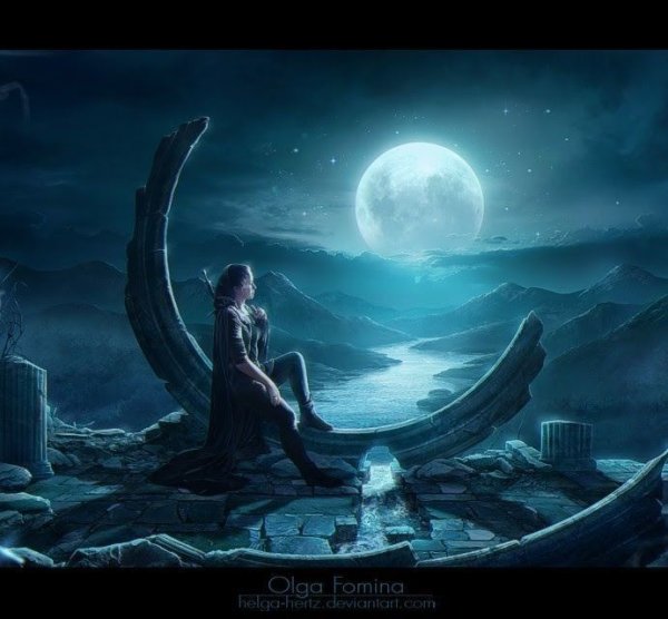 Ночь Луна фэнтези