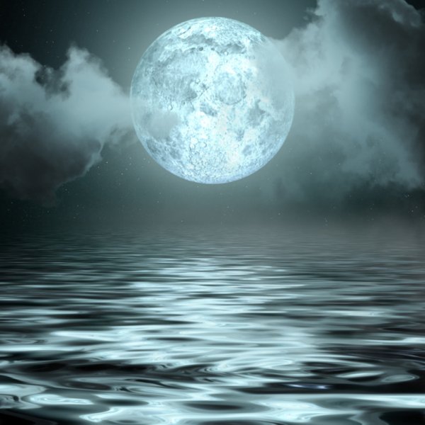 Ночь Луна вода