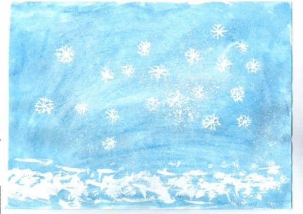 Снег рисунок