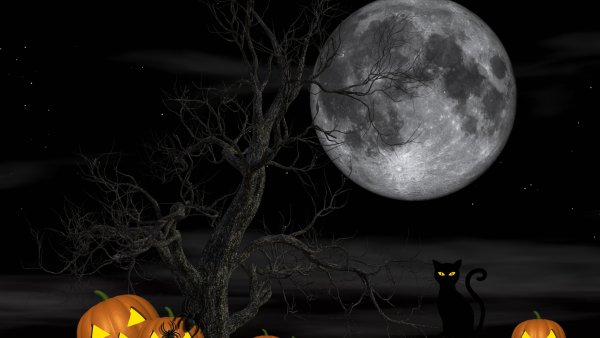 Луна для Хэллоуина