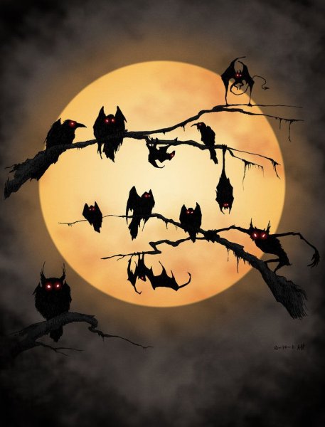 Хэллоуинские летучие мыши