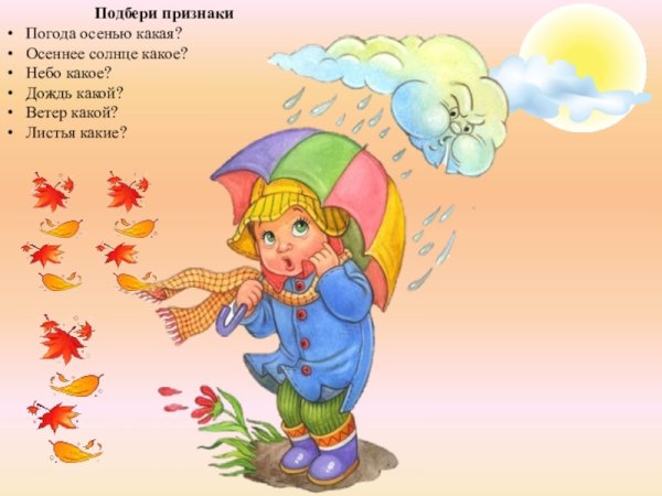 Осенние явления природы для дошкольников