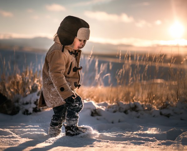 Зимняя фотосессия для мальчика