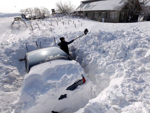 Выпало много снега