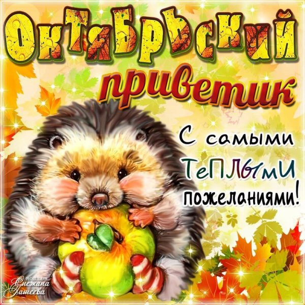 Открытки осенний приветик