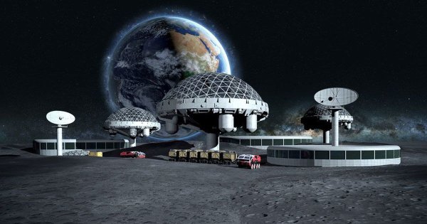 Космическая станция на Луне