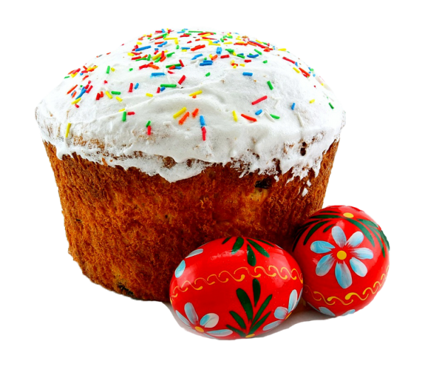 Кулич на прозрачном фоне