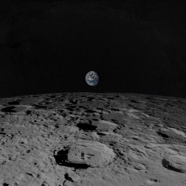 Вид земли с Луны