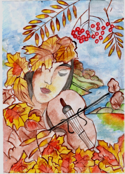 Рисунок на тему осень