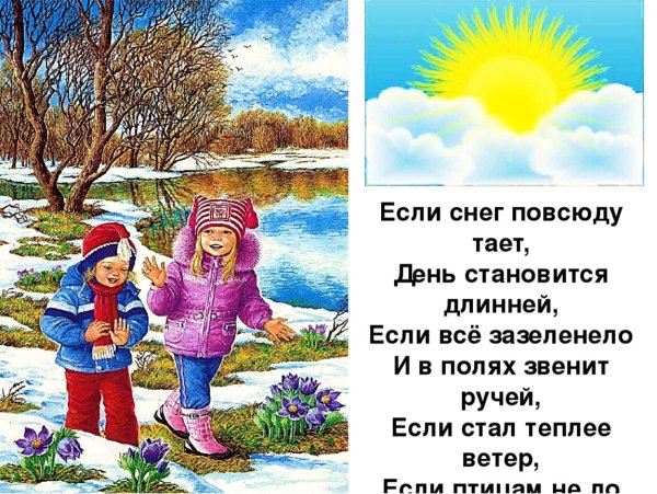 Если снег повсюду тает день становится длинней