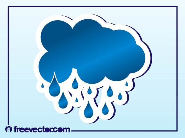 Облако с капельками для детей