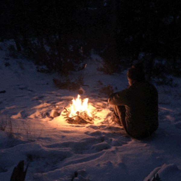 Костер зимой