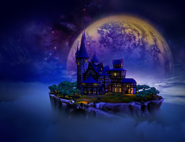 Сказочный город ночью