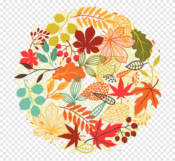 Осенний орнамент в круге