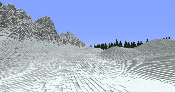 Снежный биом в Minecraft
