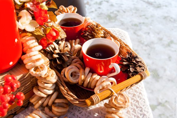 Утро зима чай