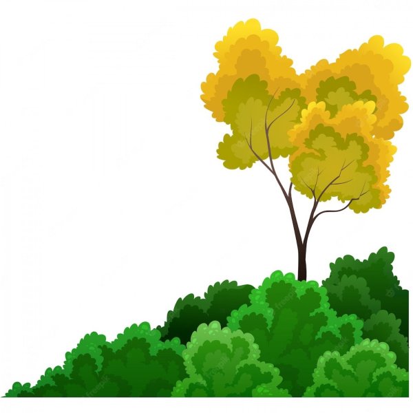 Мультяшные деревца и кусты