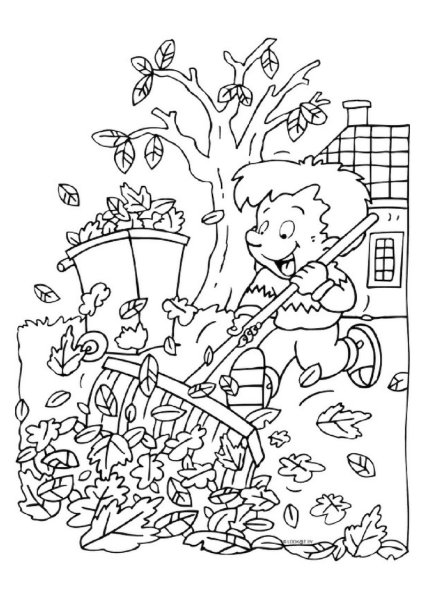 Осень раскраска для детей