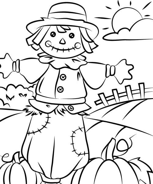 Осень раскраска для детей