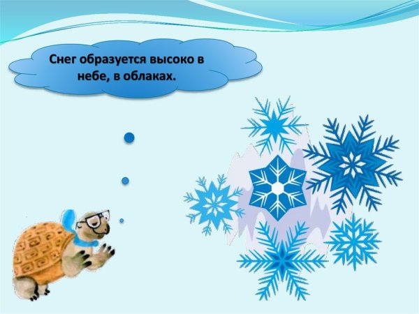 Снежинки образуются высоко в небе