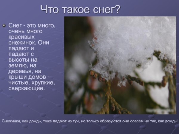 Снег для презентации