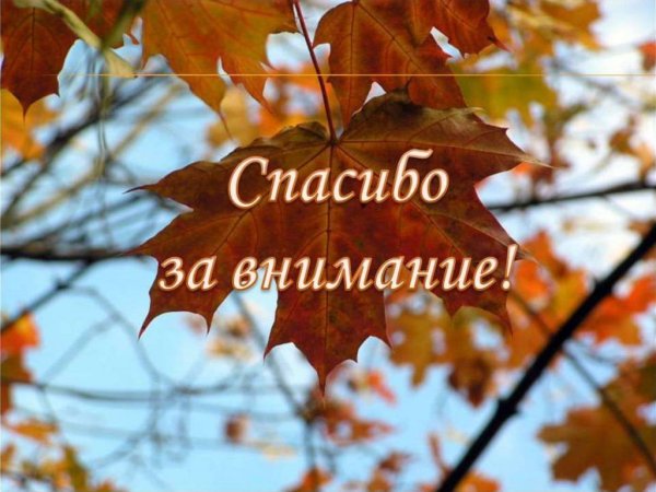 Спасибо за внимание с осенью