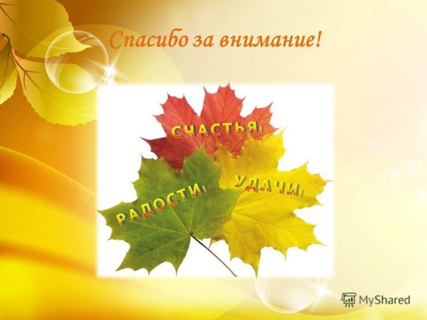 Спасибо за внимание осенняя