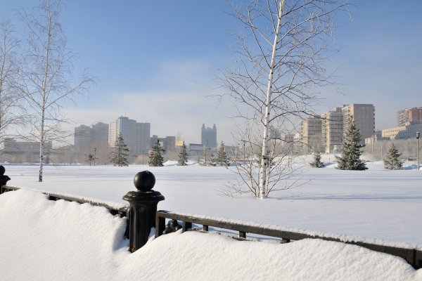 Зимний пейзаж Новосибирска