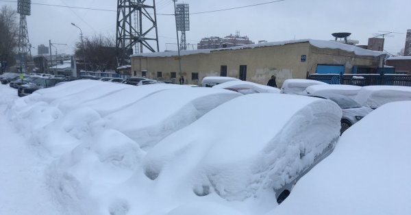Снегопад в Новосибирске 2020