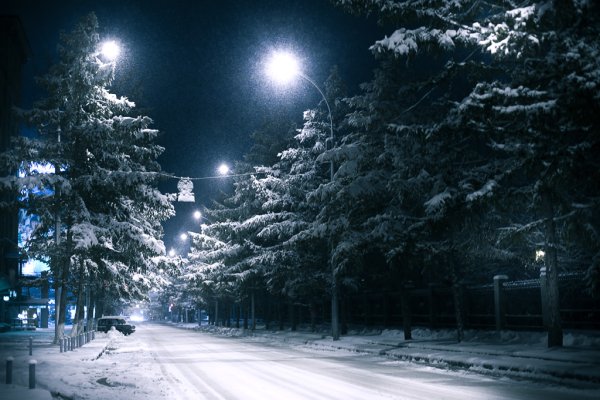 Новосибирск зима ночь