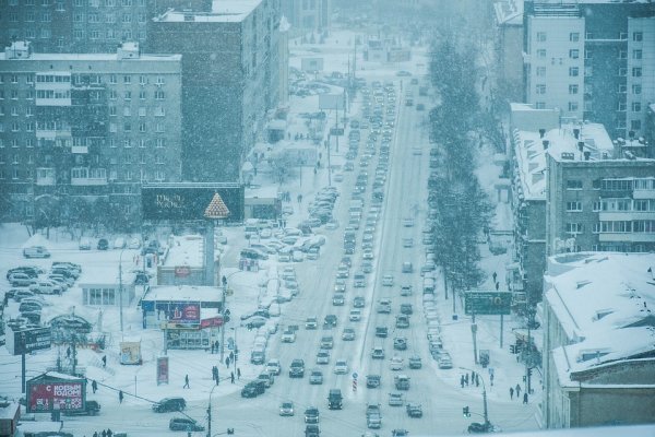 Суровая зима в Новосибирске