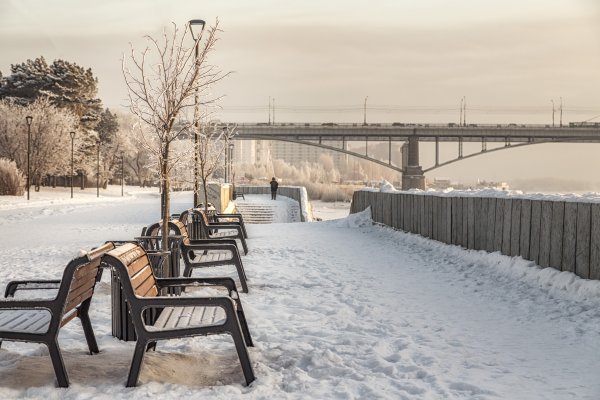 Набережная Новосибирск зима 2021
