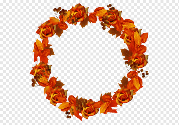 Круглая рамка из листьев