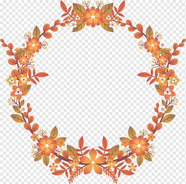 Круг из осенних листьев