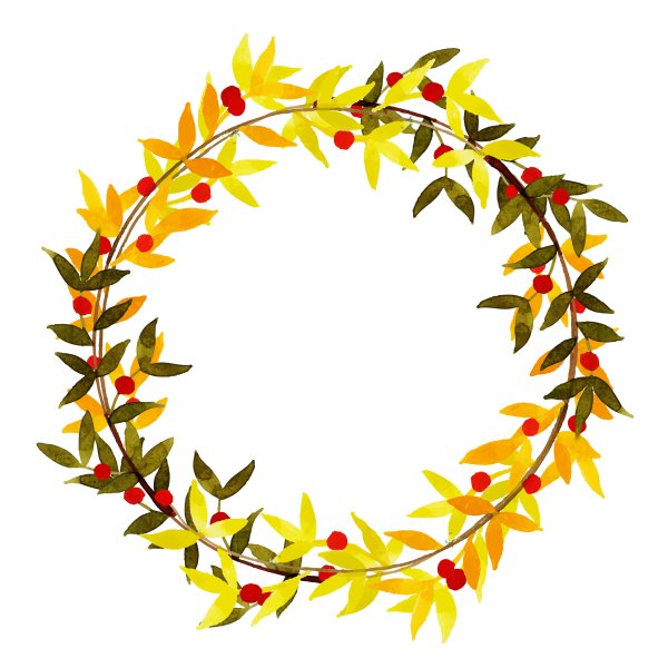 Венок из листьев круглый