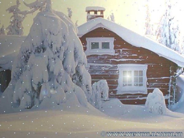 Картина снегопад для детей