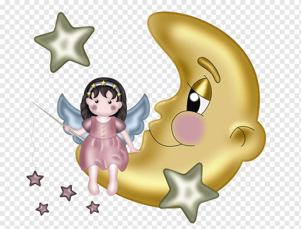 Ангелочек на полумесяце